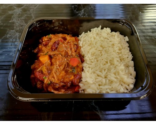 Home made chilli and rice